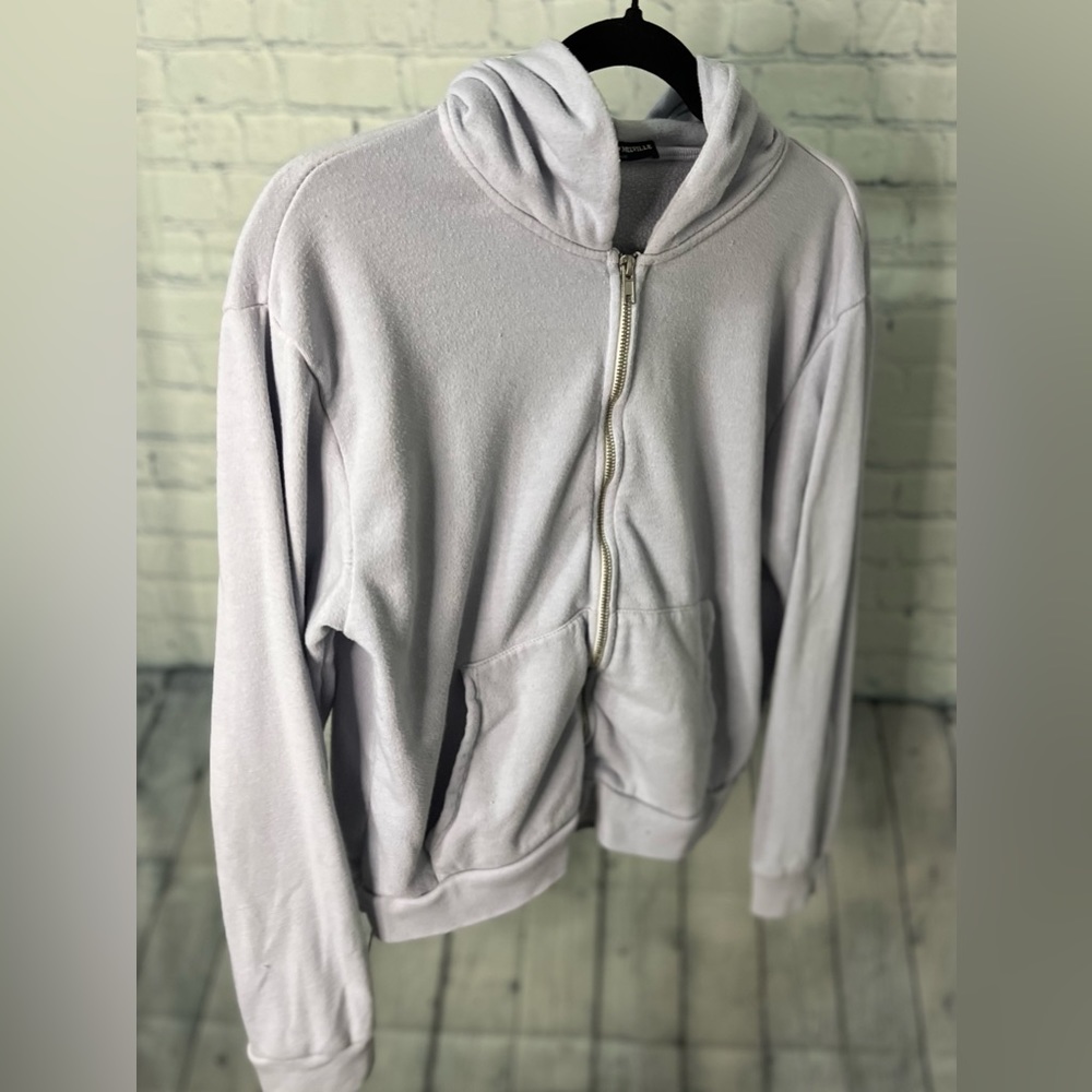 Brandi Melville Zip Up Hoodie | Sz One Size - Picture 6 of 14